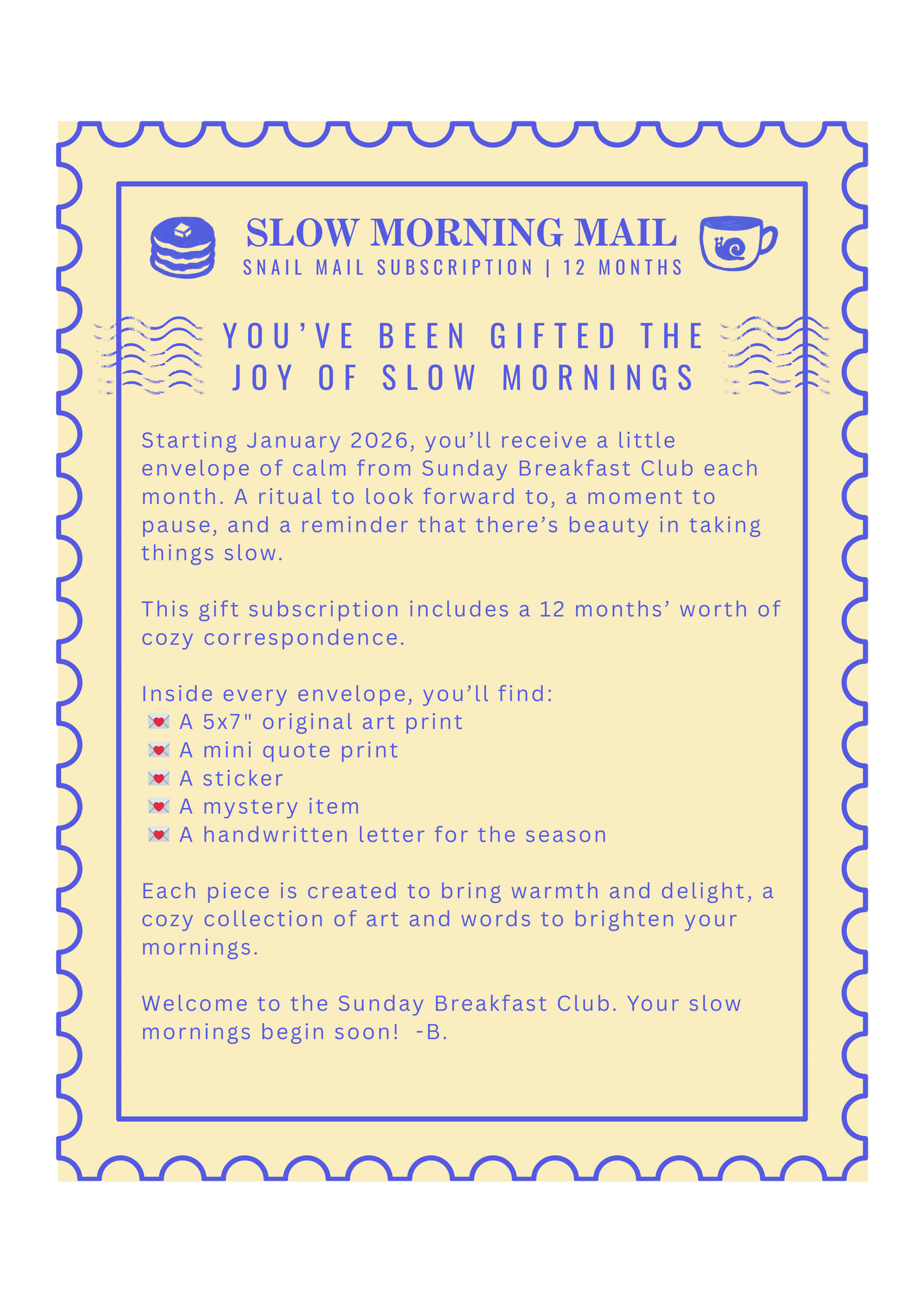 ☕️ Slow Morning Mail Gift Subscription | 6 or 12 Months (International Only)